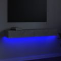 vidaXL TV skrinka s LED svetlami betónovosivá 120x35x15,5 cm