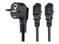 PC Power Supply Cable - Elektrický kábel - power CEE 7/7 (M) do power IEC 60320 C13 - AC 250 V - 10 A - 2 m - čierna