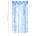 vidaXL Záclona macrame modrá 140x240 cm bavlna