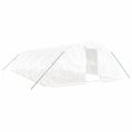 vidaXL Fóliovník s oceľovým rámom biely 50 m² 10x3x2 m