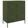vidaXL Komoda olivovozelená 68x39x79 cm oceľ