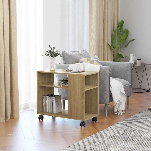 vidaXL Príručný stolík, dub sonoma 70x35x55 cm, kompozitné drevo