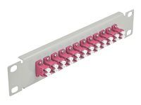 Prepojovací panel - LC Duplex MM X 12 - sivá - 1U - 10"
