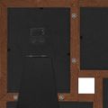 vidaXL Kolážový fotorámik na 4 fotky (13x18 cm) tmavohnedý MDF