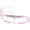 vidaXL Rám postele s čelom sivý 100x200 cm masívne drevo