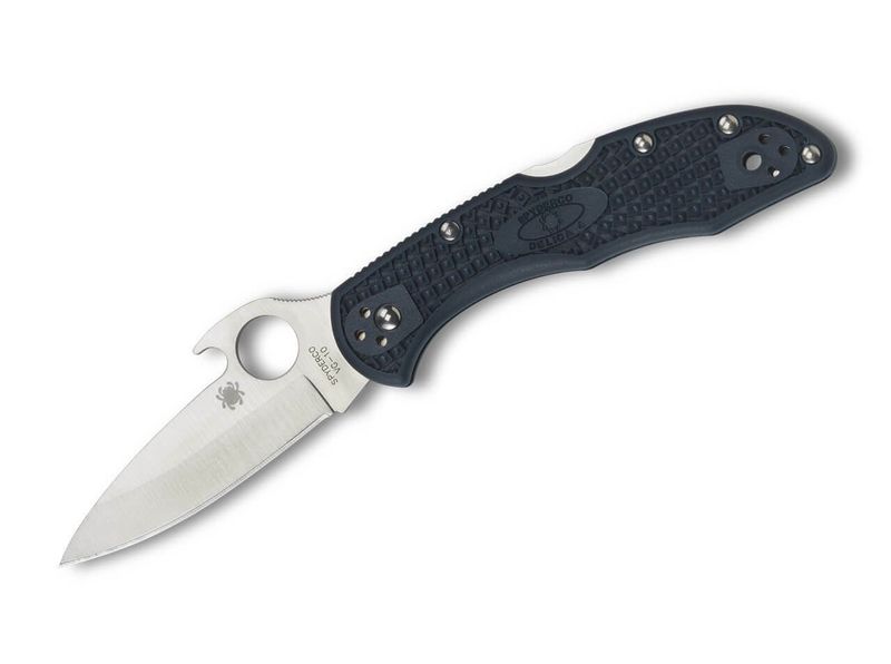 Spyderco C11PGYW Delica 4 malý všestranný nôž 7,4 cm, Satin, modrošedá, FRN