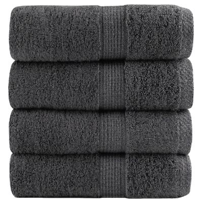 vidaXL Prémiové umývacie utierky SOLUND 4 ks antracitové 30x30 cm 600 g/m²