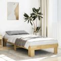 VidaXL Rám postele bez matraca 100x200 cm Dub z masívneho dreva