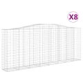 vidaXL Oblúkové gabiónové koše 8ks 400x50x160/180cm pozinkované železo