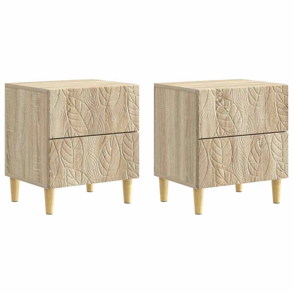 vidaXL Nočný stolík 2 pcs Dub sonoma 43 x 34,5 x 48 cm