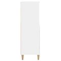 vidaXL Vysoká skrinka biela 60x36x110 cm spracované drevo