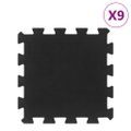 vidaXL Gumové podlahové dlaždice 9 ks čierne 16 mm 30x30 cm