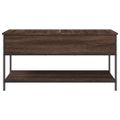 vidaXL Konferenčný stolík hnedý dub 100x50x50 cm kompozit. drevo a kov