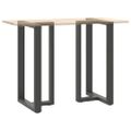 vidaXL Nohy barového stola v tvare T, 2 ks, antracitové, 60x35x(100-101) cm, oceľ