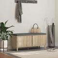 vidaXL Predsieňová lavica s vankúšom Sonoma dub 100 x 38 x 46 cm