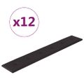vidaXL Nástenné panely 12 ks čierne 90x15 cm umelá koža 1,62 m²