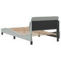 vidaXL Rám postele Dover bledosivý 100x190 cm zamat