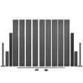 vidaXL Záhradné plotové panely 4 ks, WPC 715 cm, sivé