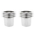 vidaXL Gastronádoby 8 ks, GN 1/6, 150 mm, nehrdzavejúca oceľ