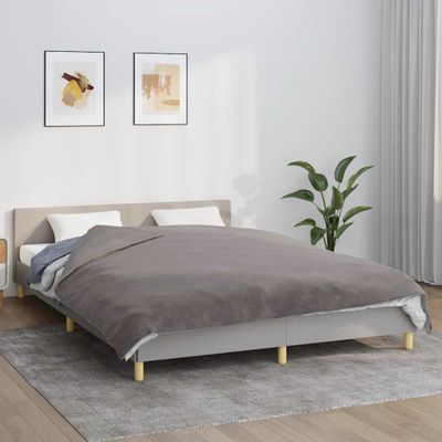 vidaXL Záťažová prikrývka s krytom šedá 200x225 cm 9 kg látka