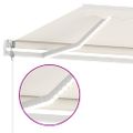 vidaXL Automatická markíza s LED a senzorom vetra 450x350 cm krémová