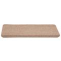 vidaXL Samolepiace nášľapy na schody 15 ks 65x24,5x3,5 cm béžové