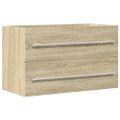 vidaXL Skrinka pod umývadlo staré drevo 80x38,5x48 cm kompozitné drevo