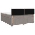 vidaXL Posteľ boxspring s matracom Sivohnedá 200 x 200 cm Látka