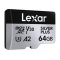 Karta pamäte Lexar High-Performance Silver Plus microSDXC 64GB + adaptér