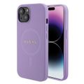 Puzdro Guess pre iPhone 15 6,1" GUHMP15SPSAHMCU fialový tvrdý obal Saffiano MagSafe