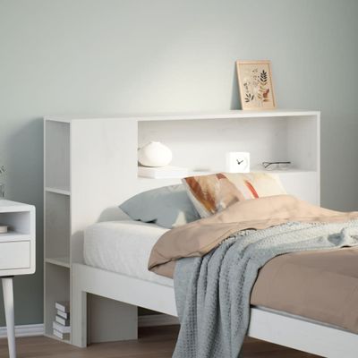 vidaXL Čelo postele s úložným priestorom biele 75 cm borovica