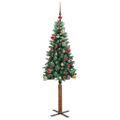 vidaXL Úzky vianočný stromček Zelená 150 cm