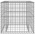 vidaXL Gabionový kôš strieborný 70x70x65 cm pozinkované železo