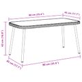 vidaXL Konferenčný stolík Čierna 90 x 45 x 43 cm polyratan