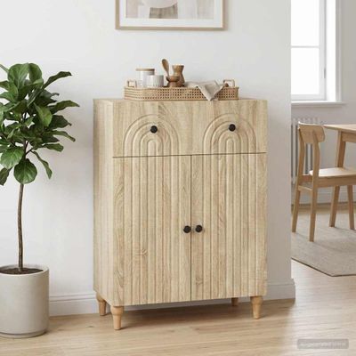 vidaXL Servírovacia skriňa Dub sonoma 66 x 34,5 x 90 cm