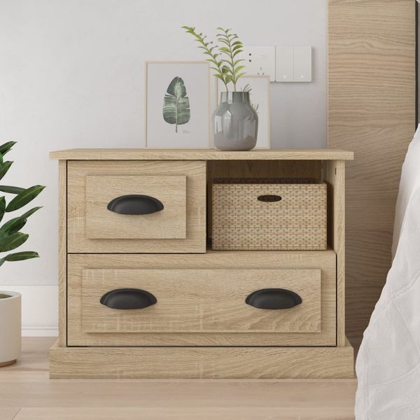 vidaXL Nočný stolík dub sonoma 60x39x45 cm