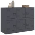 vidaXL Komoda antracitová 99x39x73 cm oceľ