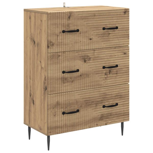 vidaXL Zásuvkový kabinet Dub artisan 66 x 34,5 x 89,5 cm