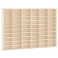 vidaXL Drevená zberateľská vitrína so 60 priehradkami 60x4,5x40,5 cm