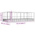vidaXL Voliéra s nadstavcom strieborná 725x307x212 cm oceľ