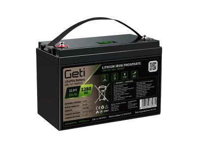 Batéria LiFePO4 12,8 V 100 Ah GETI GBL-12-100DV2 Displej