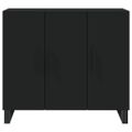 vidaXL Komoda čierna 90x34x80 cm kompozitné drevo
