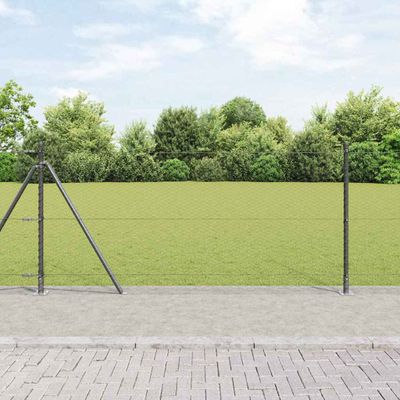 vidaXL Vonkajší hexagonálny plot s betónovým podstavcom 25 x 1 m Sivá