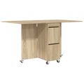 vidaXL Jedálenský stôl 140 x 80 x 77 cm Kompozitné drevo Dub sonoma