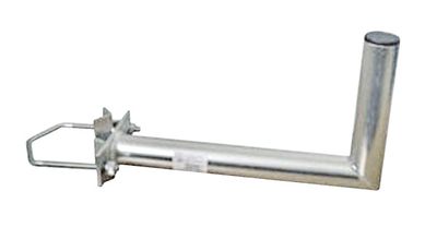 Anténny držiak 50 na stožiar s uhlom, rozteč strmeňa 150mm, priemer 42mm, výška 16cm