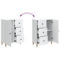 vidaXL Servírovacia skriňa Biela 66 x 34,5 x 90 cm Kompozitné drevo