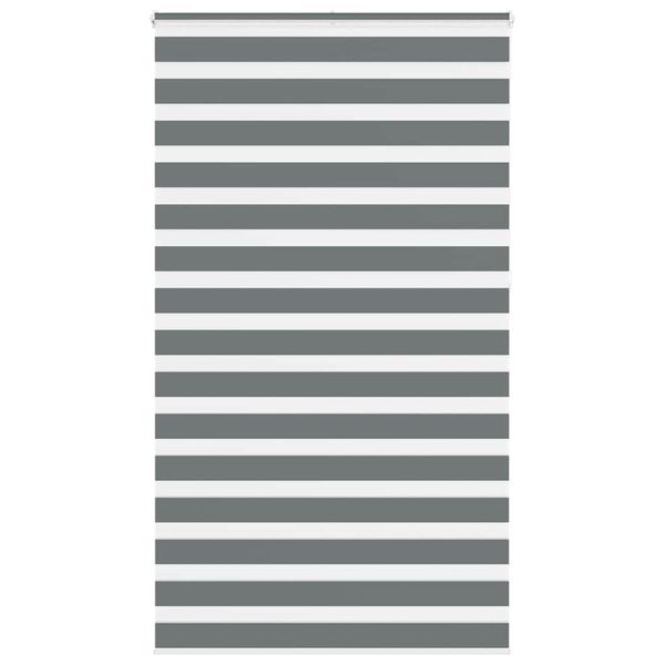 vidaXL Zebra roleta tmavošedá 130x230 cm šírka látky 125,9cm polyester