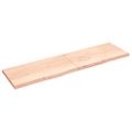 vidaXL Stolová doska 220x60x(2-6) cm neošetrený dubový masív
