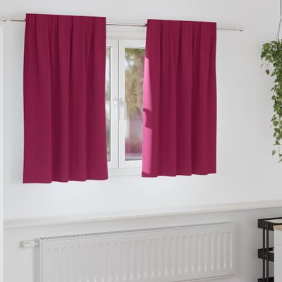 vidaXL Záclony na zatemnenie s krúžkami 2 pcs Víno červené