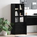 vidaXL Highboard so zásuvkou Čierny dub 45,5 x 34 x 127 cm